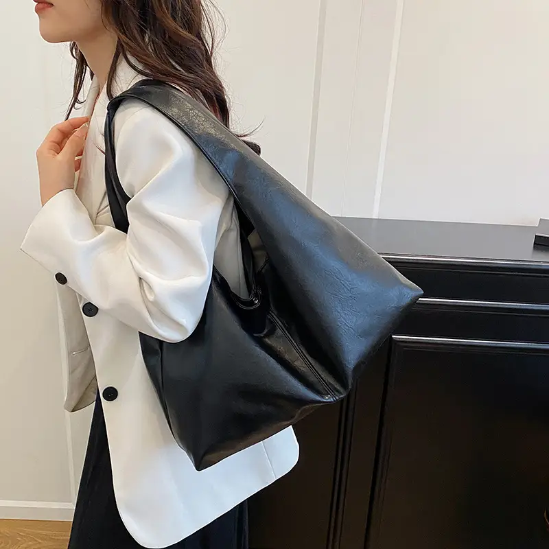 Brown Leather Shoulder Bag Large Capacity Women Autumn 2025 - Image 6