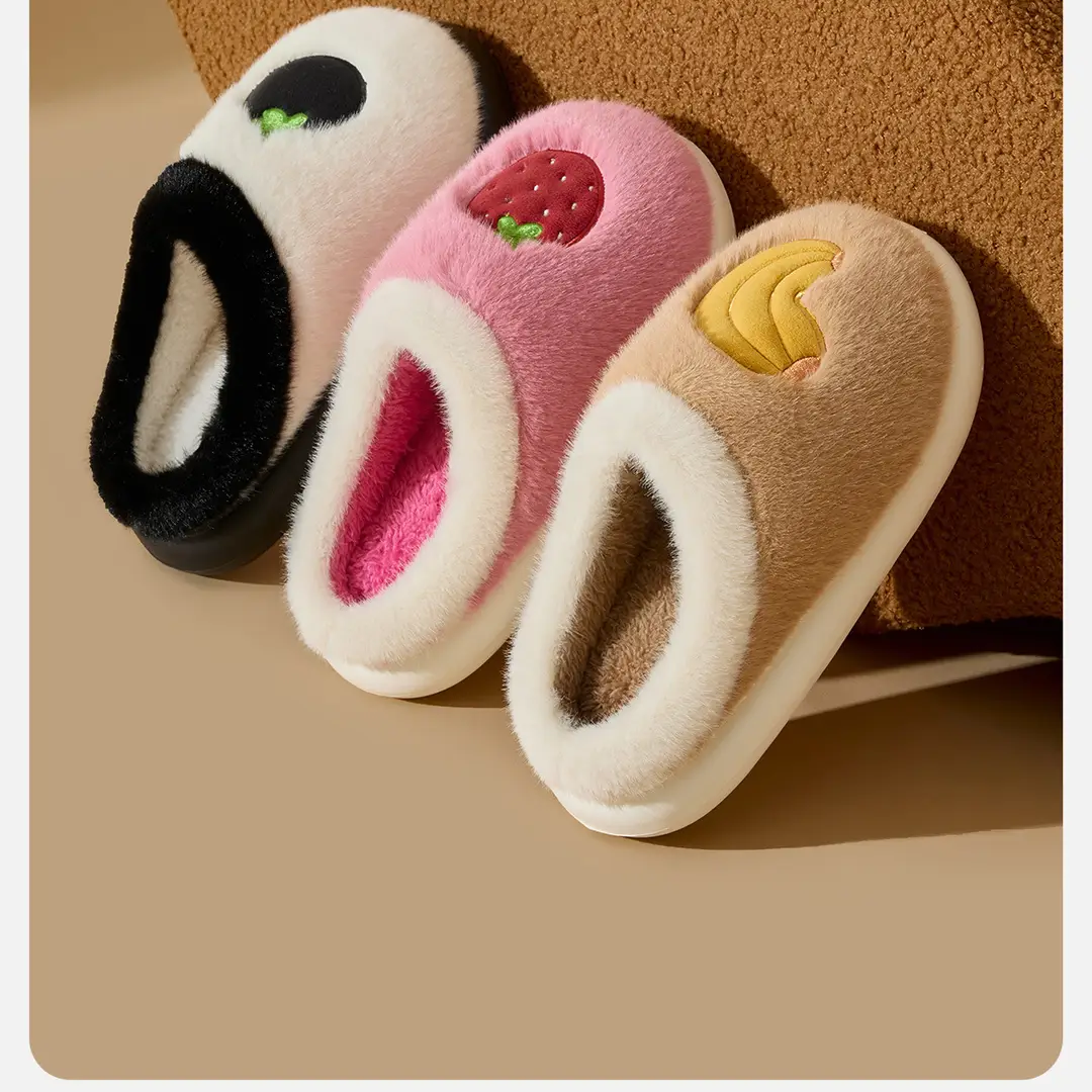Cute Cartoon Cotton Slippers for Women 2025 Winter New Indoor Home Fleece-Lined Warm Plush Slippers — feature 20