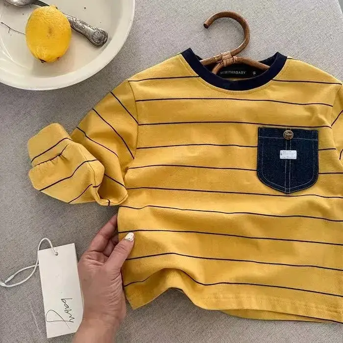 Black Long Sleeve T-Shirt for Boys Girls Pocket Design - Image 7