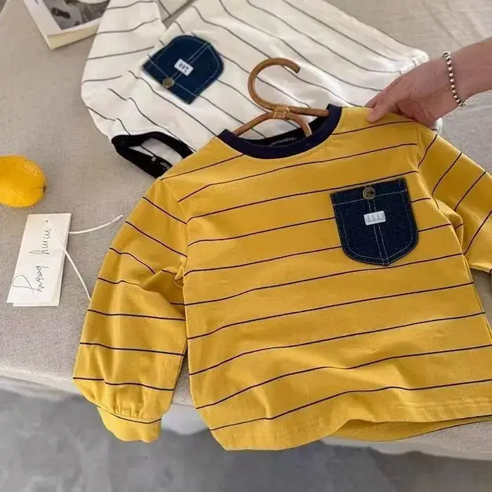 Black Long Sleeve T-Shirt for Boys Girls Pocket Design — feature 9