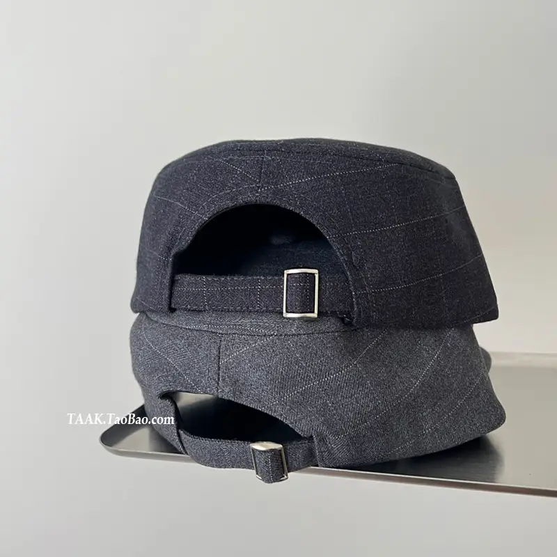 Women Embroidered Plaid Cap Autumn Winter Wide Brim — feature 6