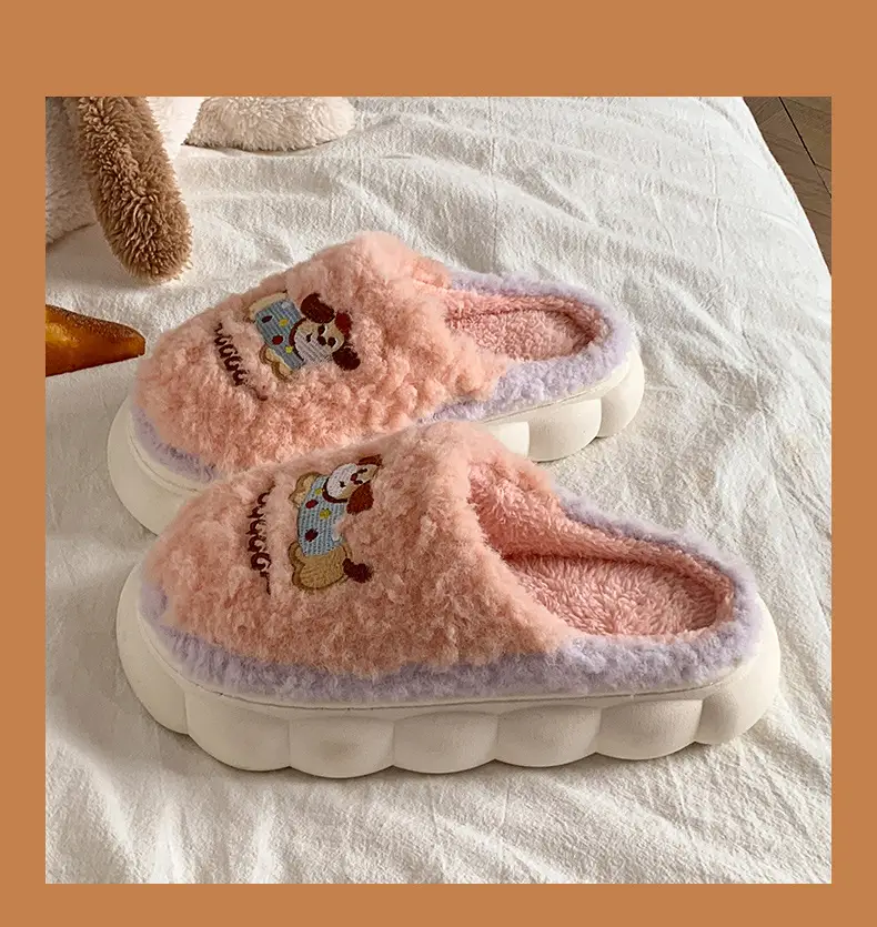 Cross-Border Export Wholesale Tk Amazon Xiyin Temujit Dropshipping Plush Autumn and Winter 2025 Cotton Slippers for Women's Home — feature 10