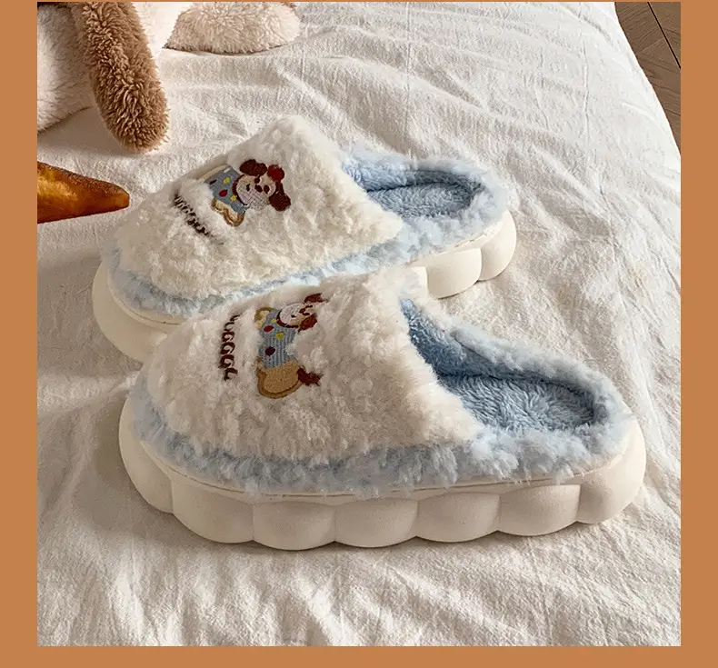 Cross-Border Export Wholesale Tk Amazon Xiyin Temujit Dropshipping Plush Autumn and Winter 2025 Cotton Slippers for Women's Home — feature 11