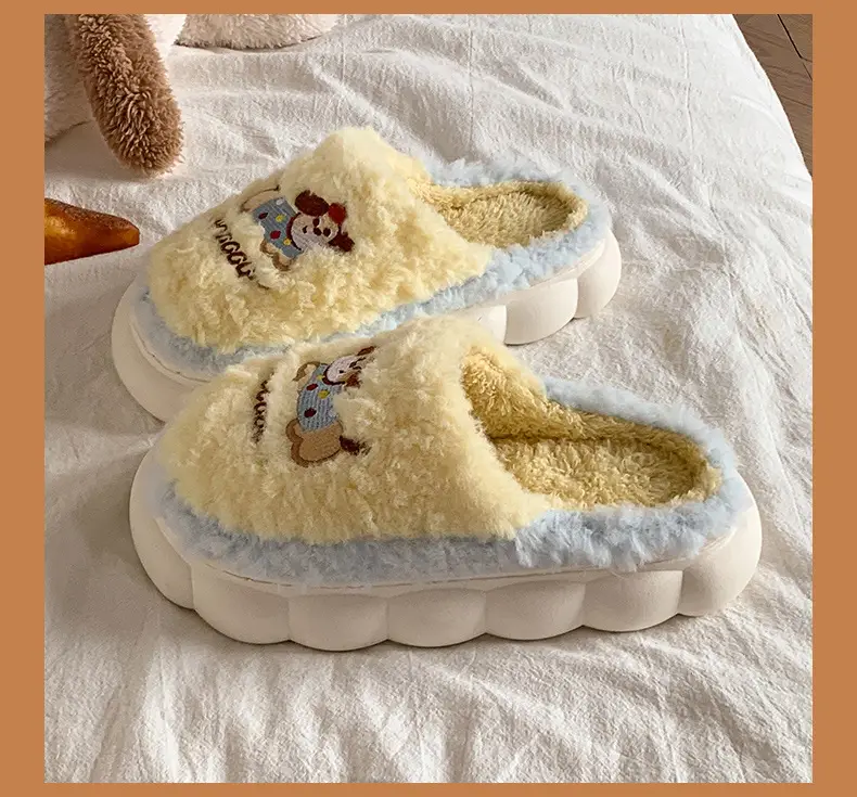 Cross-Border Export Wholesale Tk Amazon Xiyin Temujit Dropshipping Plush Autumn and Winter 2025 Cotton Slippers for Women's Home — feature 12
