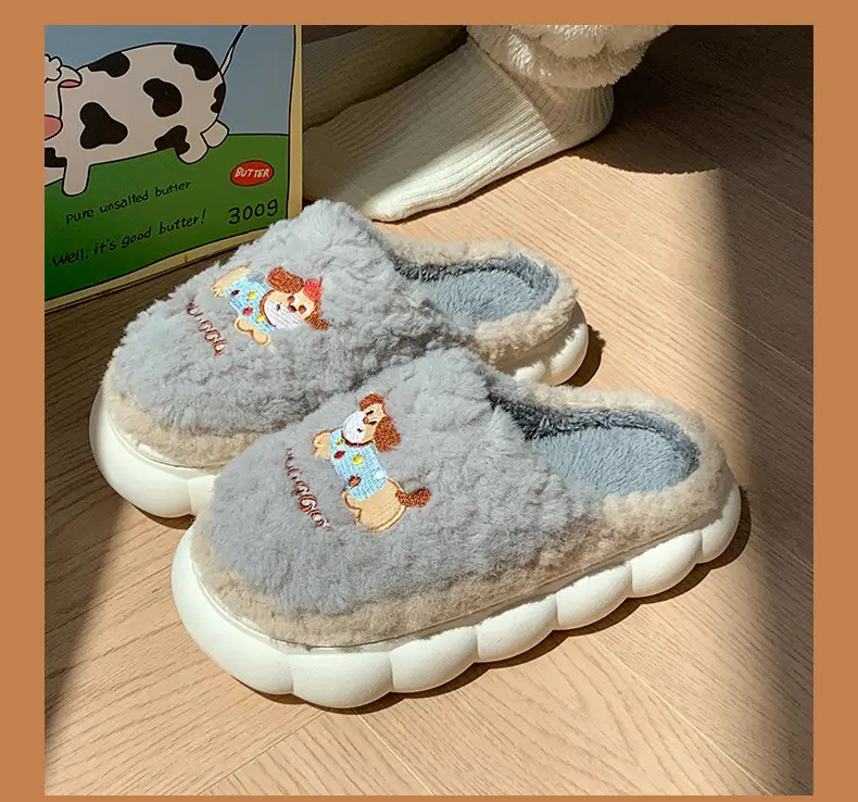 Cross-Border Export Wholesale Tk Amazon Xiyin Temujit Dropshipping Plush Autumn and Winter 2025 Cotton Slippers for Women's Home — feature 13