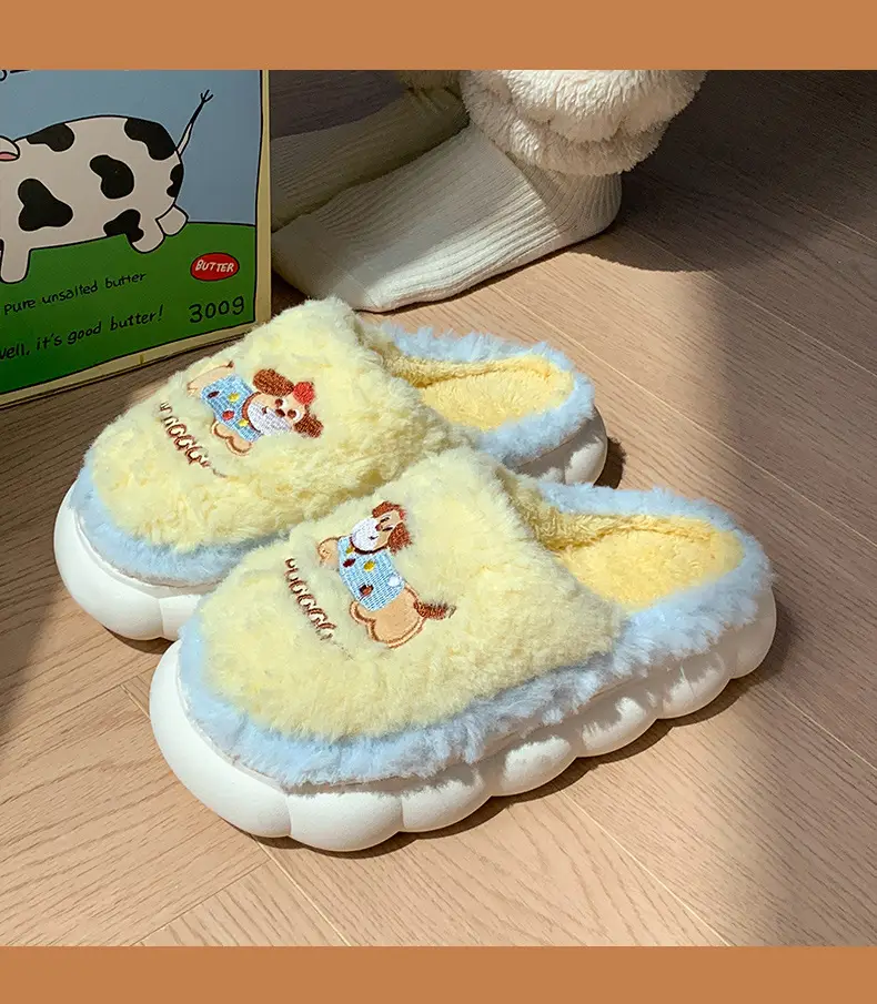 Cross-Border Export Wholesale Tk Amazon Xiyin Temujit Dropshipping Plush Autumn and Winter 2025 Cotton Slippers for Women's Home — feature 16