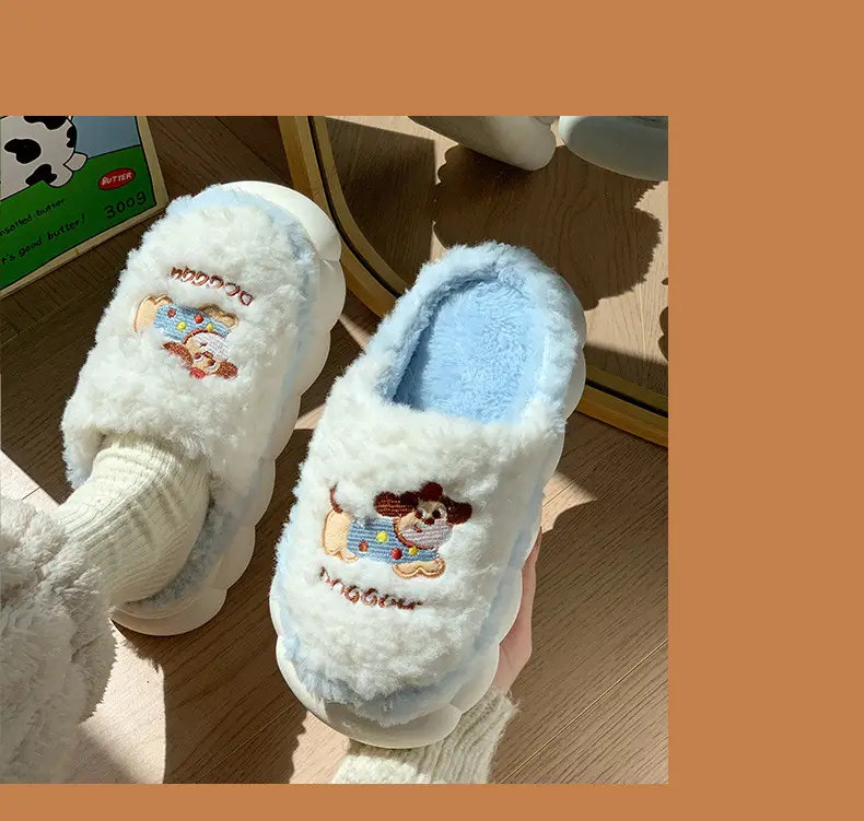 Cross-Border Export Wholesale Tk Amazon Xiyin Temujit Dropshipping Plush Autumn and Winter 2025 Cotton Slippers for Women's Home — feature 17