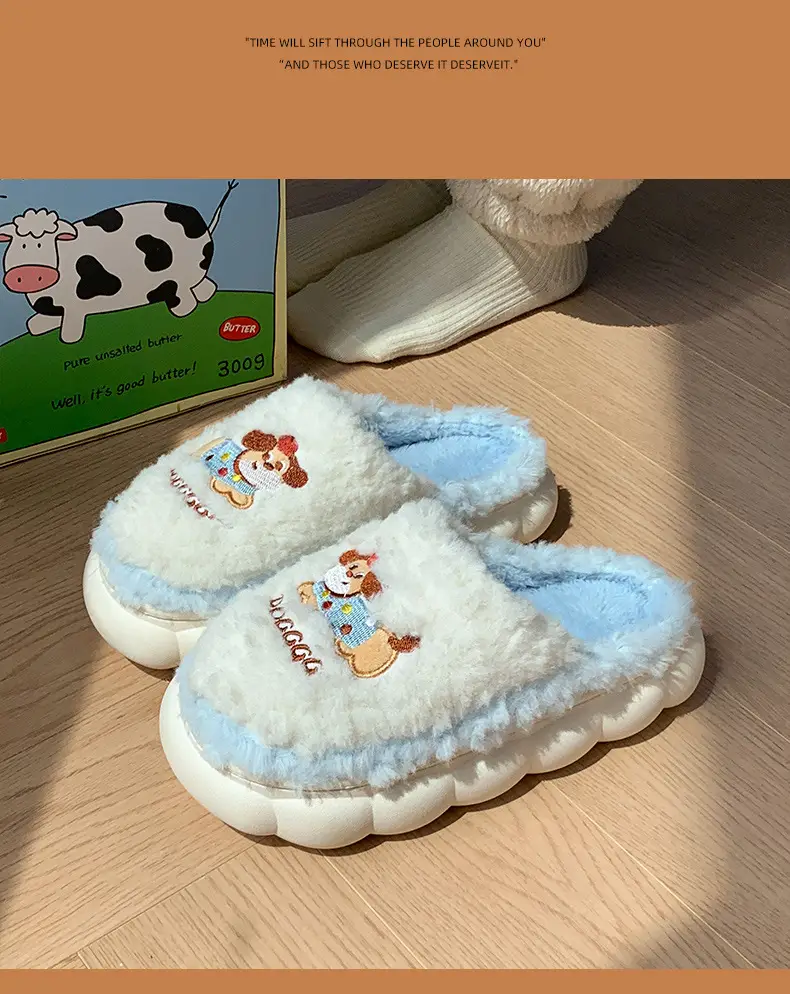 Cross-Border Export Wholesale Tk Amazon Xiyin Temujit Dropshipping Plush Autumn and Winter 2025 Cotton Slippers for Women's Home — feature 18