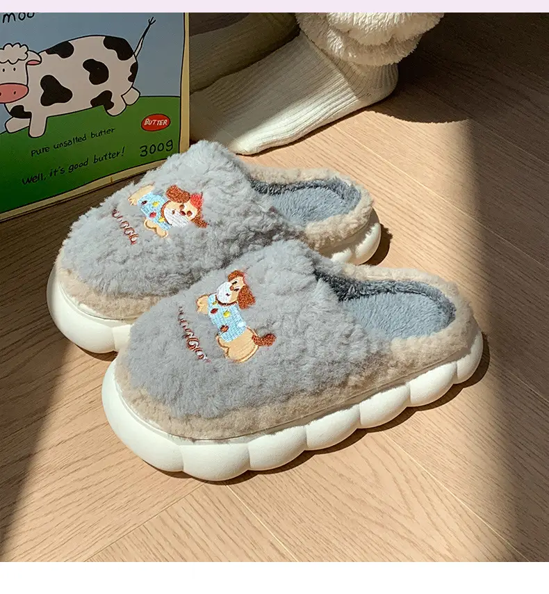 Cross-Border Export Wholesale Tk Amazon Xiyin Temujit Dropshipping Plush Autumn and Winter 2025 Cotton Slippers for Women's Home — feature 20