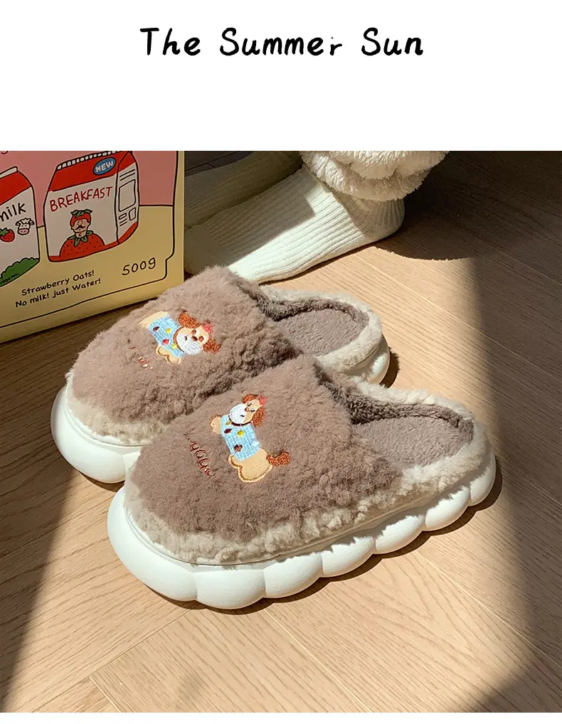 Cross-Border Export Wholesale Tk Amazon Xiyin Temujit Dropshipping Plush Autumn and Winter 2025 Cotton Slippers for Women's Home — feature 22