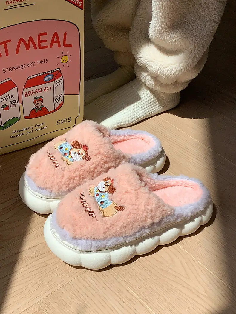 Cross-Border Export Wholesale Tk Amazon Xiyin Temujit Dropshipping Plush Autumn and Winter 2025 Cotton Slippers for Women's Home — feature 8