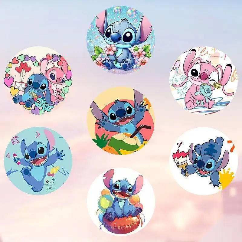 Cute Stitch Roll Sticker Stitch Sticker Notebook Cartoon Handbook Decorative Seal Reward Sticker - Image 5