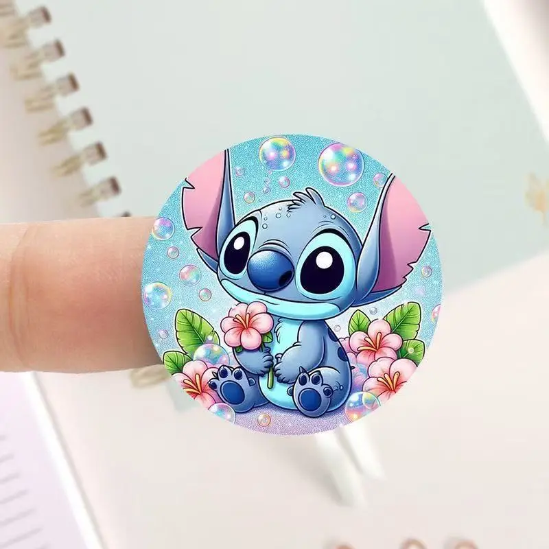 Cute Stitch Roll Sticker Stitch Sticker Notebook Cartoon Handbook Decorative Seal Reward Sticker - Image 7