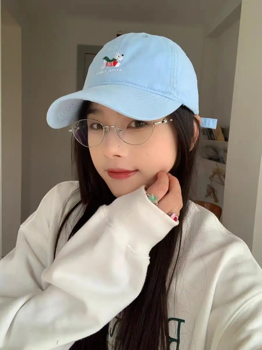 Women Pink Embroidered Baseball Cap with Duckbill Design — feature 4