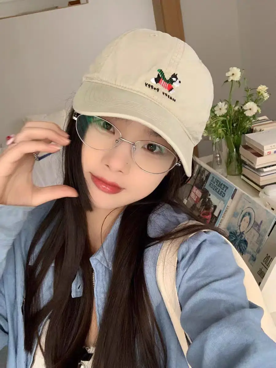Women Pink Embroidered Baseball Cap with Duckbill Design — feature 6
