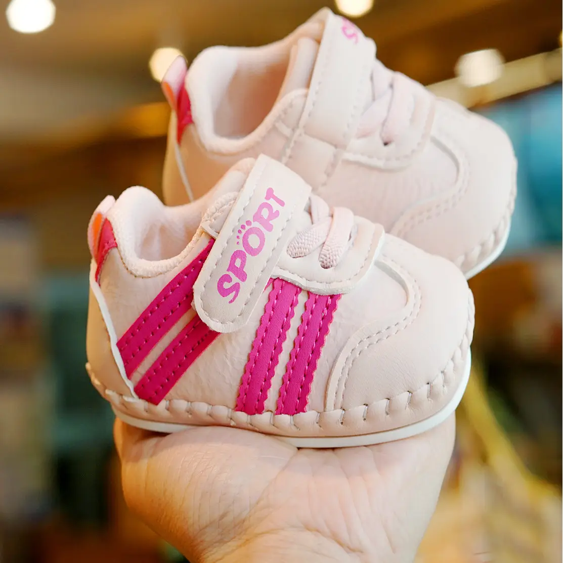 Baby Shoes White Soft Sole Beginner 0-1Yr