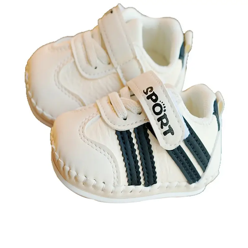 Baby Shoes White Soft Sole Beginner 0-1Yr