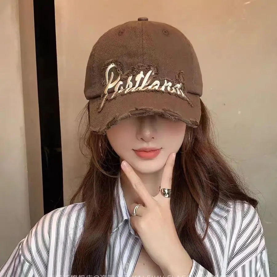 Black Embroidered Fashion Cap for Women - Image 8