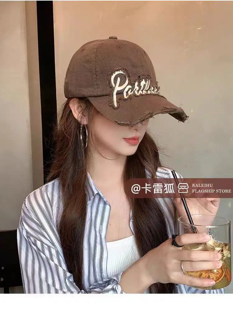 Black Embroidered Fashion Cap for Women — feature 5