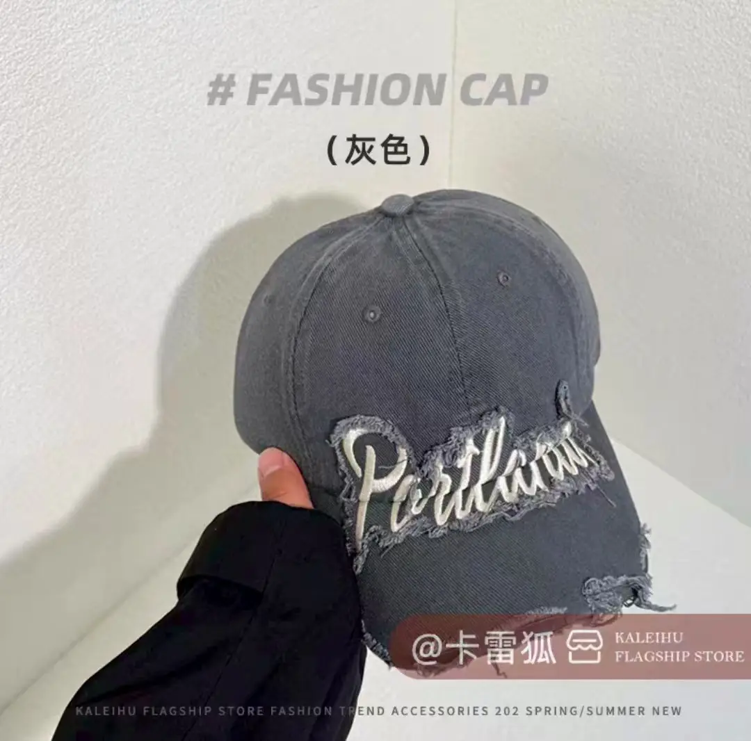 Black Embroidered Fashion Cap for Women - Image 2
