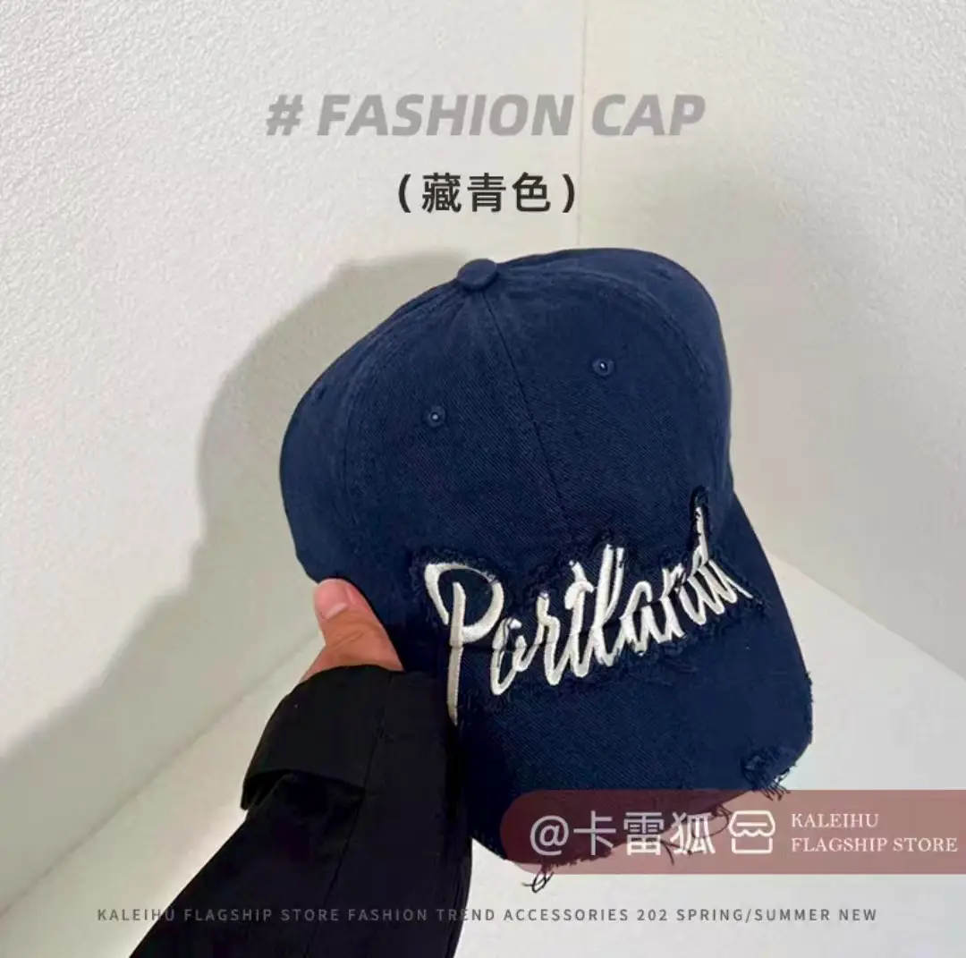Black Embroidered Fashion Cap for Women - Image 3