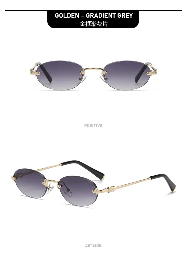 2026 Oval Rimless Sunglasses European American Retro Trendy Street Style β feature 12