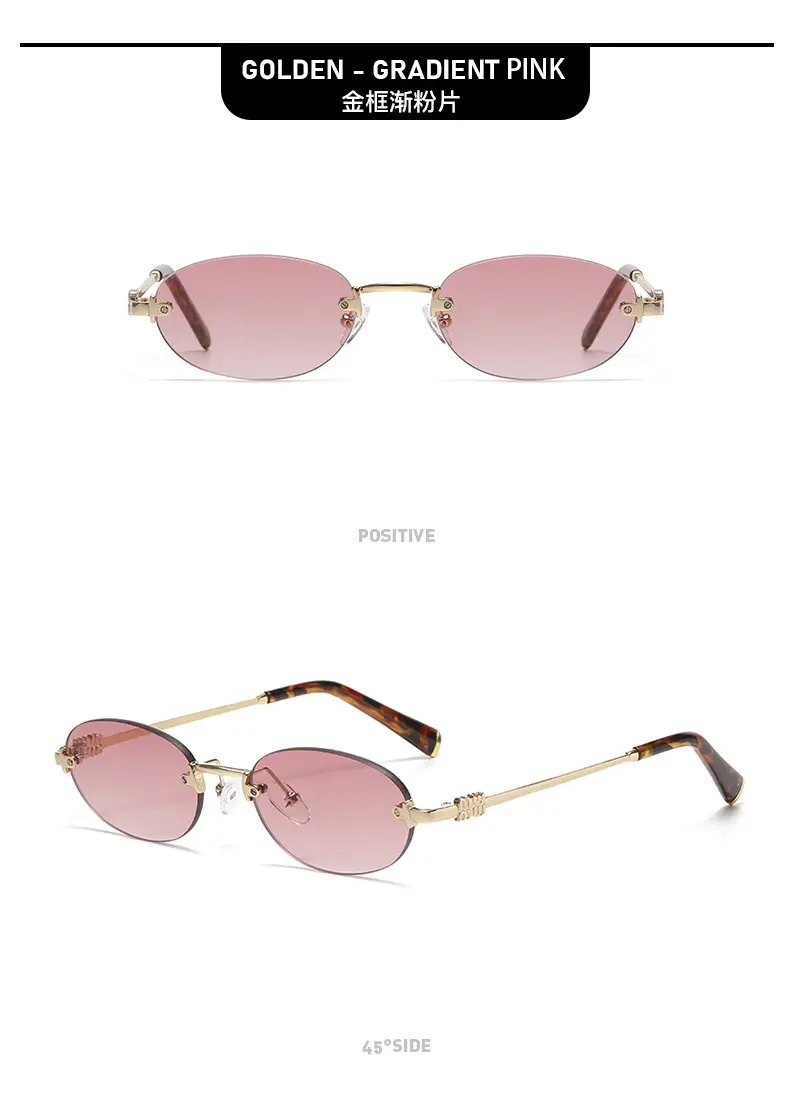 2026 Oval Rimless Sunglasses European American Retro Trendy Street Style β feature 13