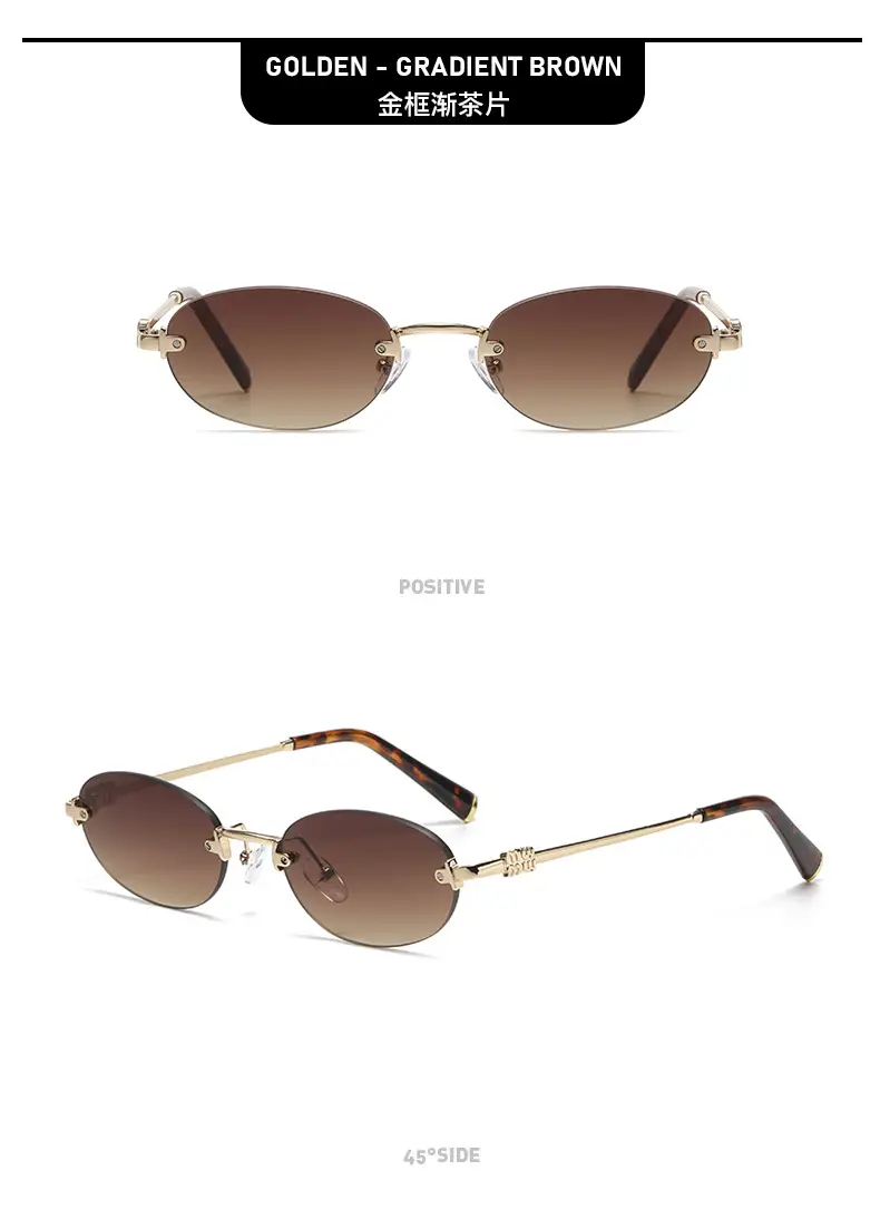 2026 Oval Rimless Sunglasses European American Retro Trendy Street Style β feature 14