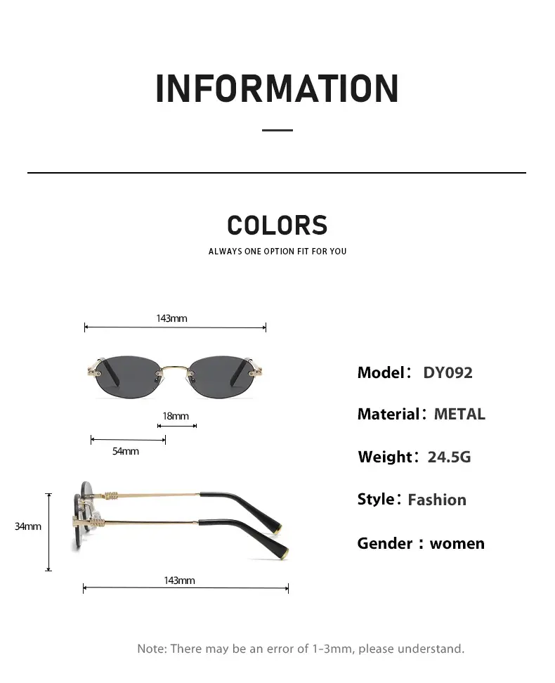 2026 Oval Rimless Sunglasses European American Retro Trendy Street Style β feature 4