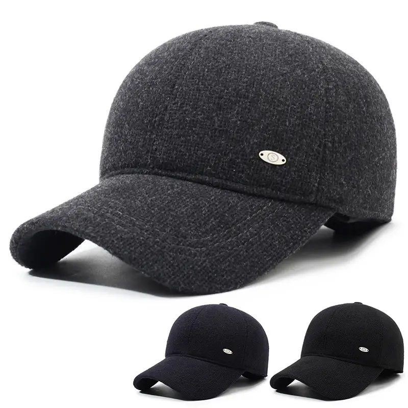 Men's Grey Fleece Lined Ear Protection Hat - Image 4
