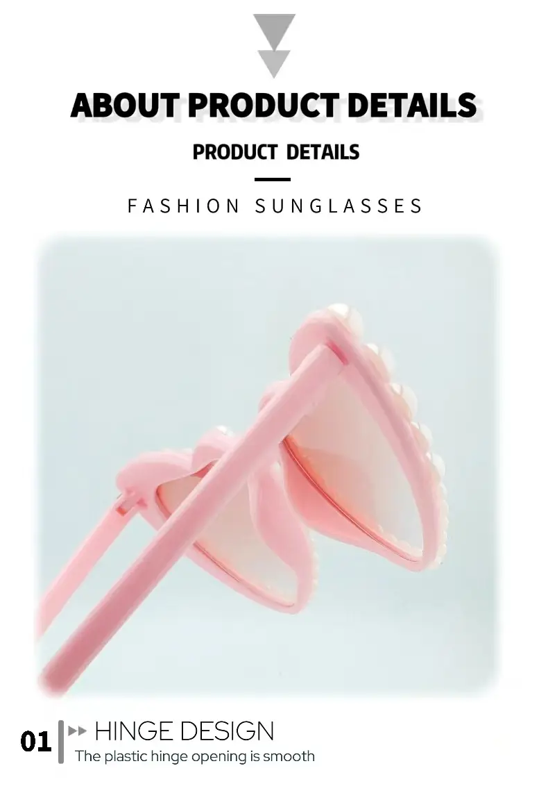 Women Heart Pearl Sunglasses Summer Glasses — feature 4