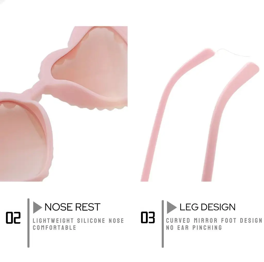 Women Heart Pearl Sunglasses Summer Glasses — feature 5