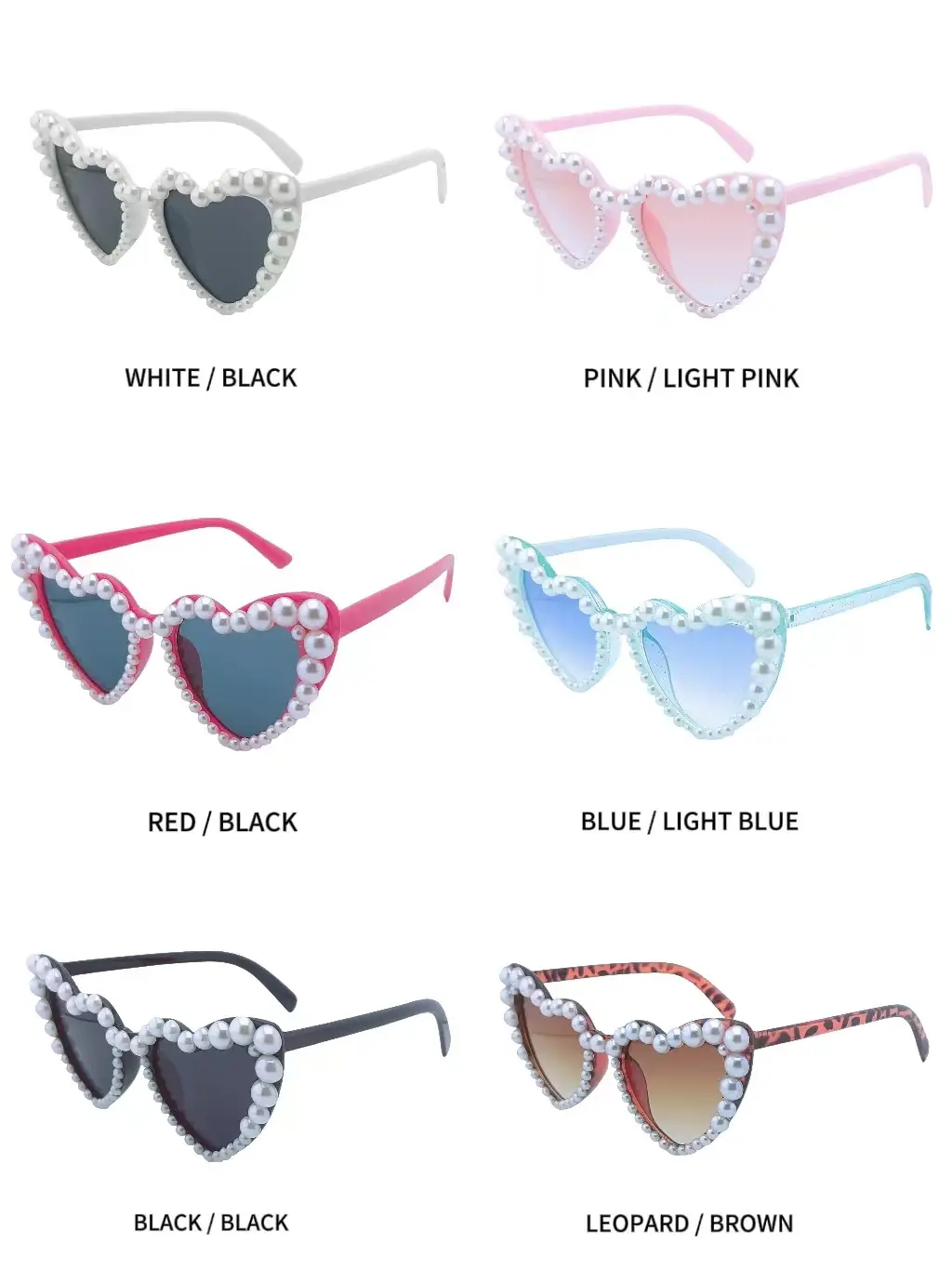 Women Heart Pearl Sunglasses Summer Glasses — feature 8