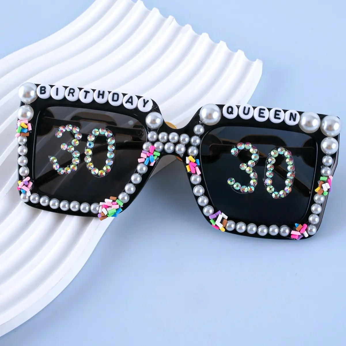 Birthday Party Sunglasses for Women with Rhinestones - Image 3