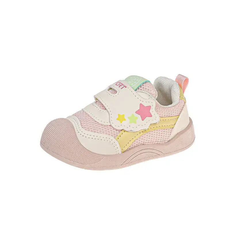 Pink Mesh Toddler Shoes with Star Decor
