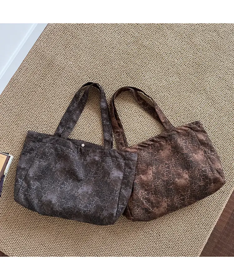 Leopard Print Large Tote Bag Shoulder Handheld Korean Style — feature 15