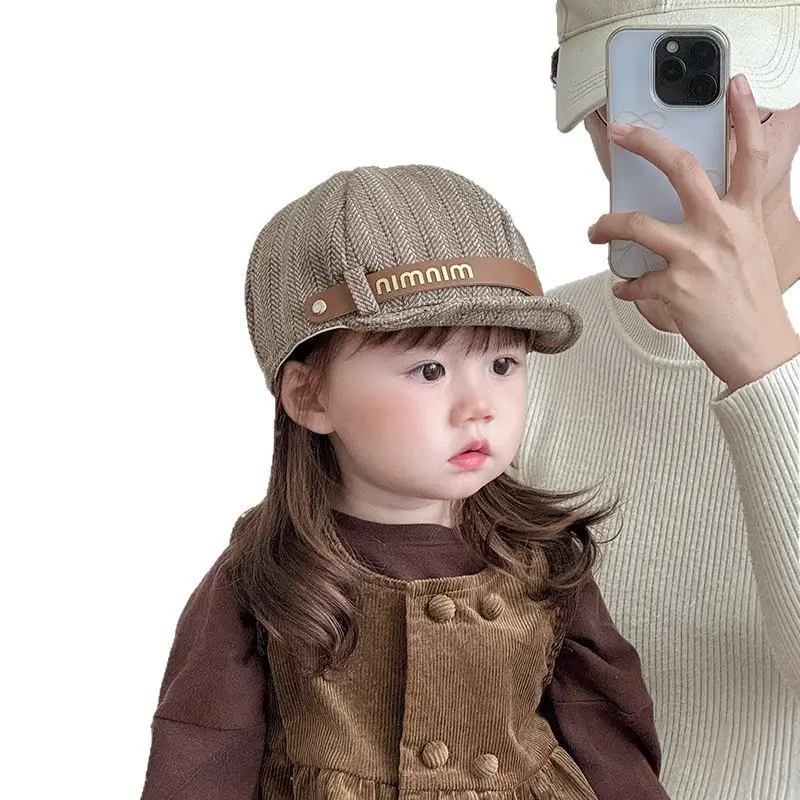 Autumn Winter Kids Hats Peaked Cap British Beret