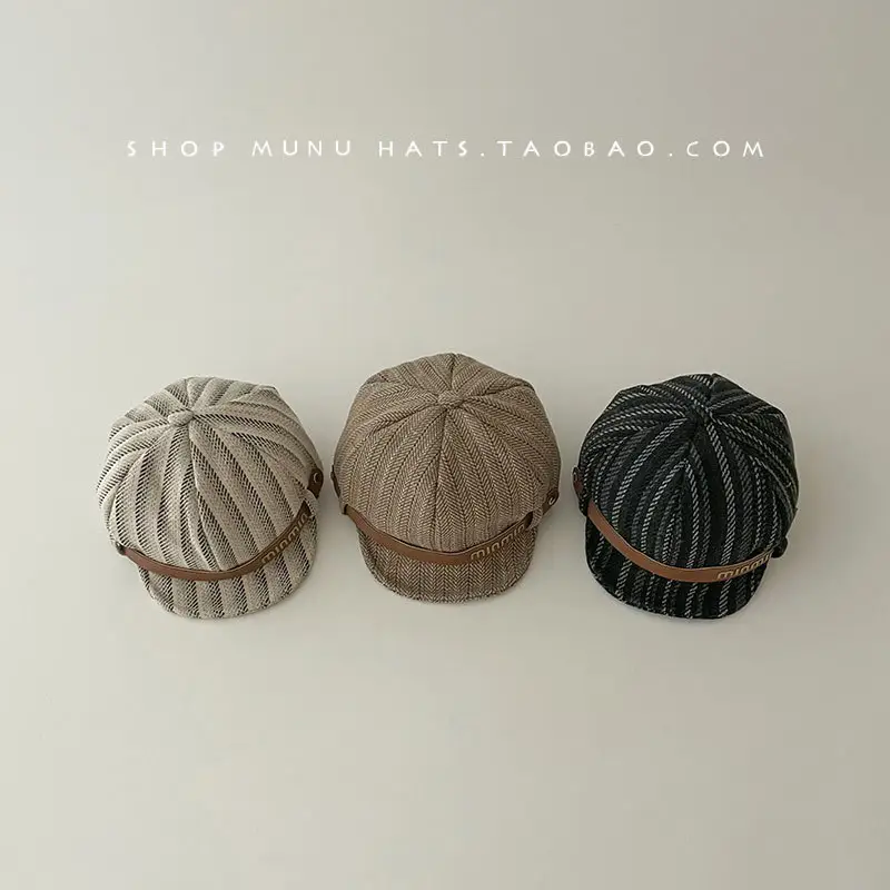 Autumn Winter Kids Hats Peaked Cap British Beret — feature 10