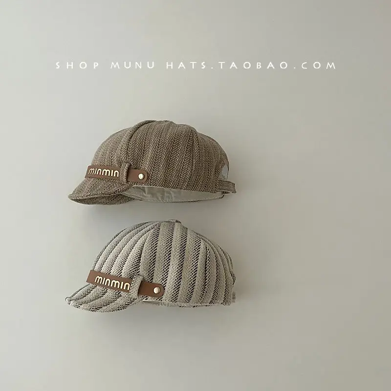 Autumn Winter Kids Hats Peaked Cap British Beret — feature 11