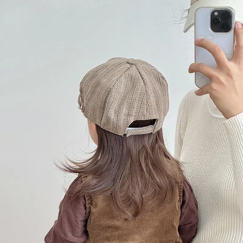 Autumn Winter Kids Hats Peaked Cap British Beret — feature 7