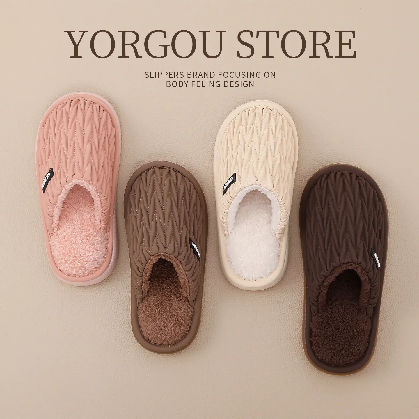 Women Cotton Slippers Warm Fleece Lined Winter Autumn - Image 6