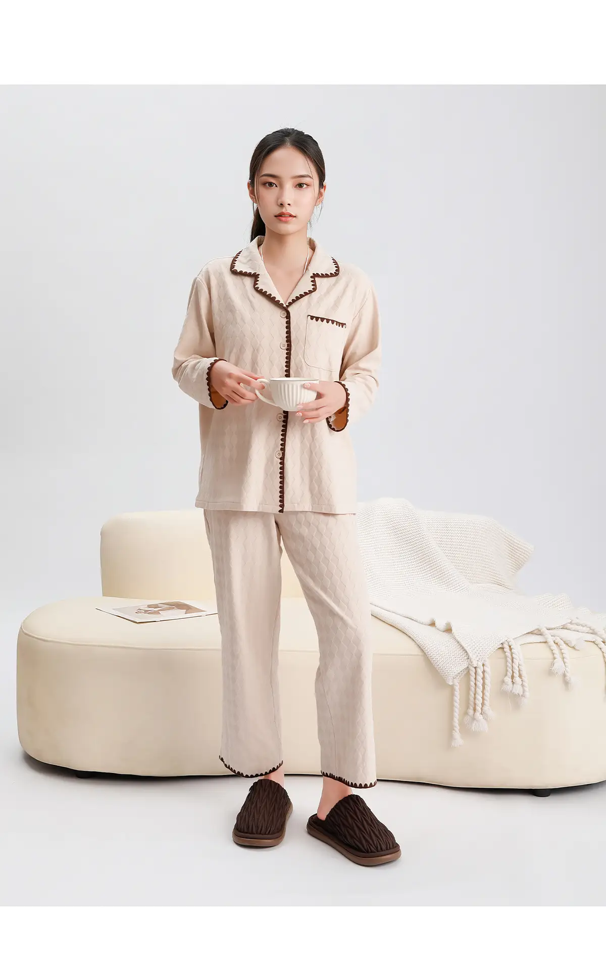 Women Cotton Slippers Warm Fleece Lined Winter Autumn — feature 11