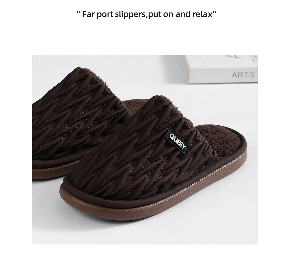 Women Cotton Slippers Warm Fleece Lined Winter Autumn — feature 12