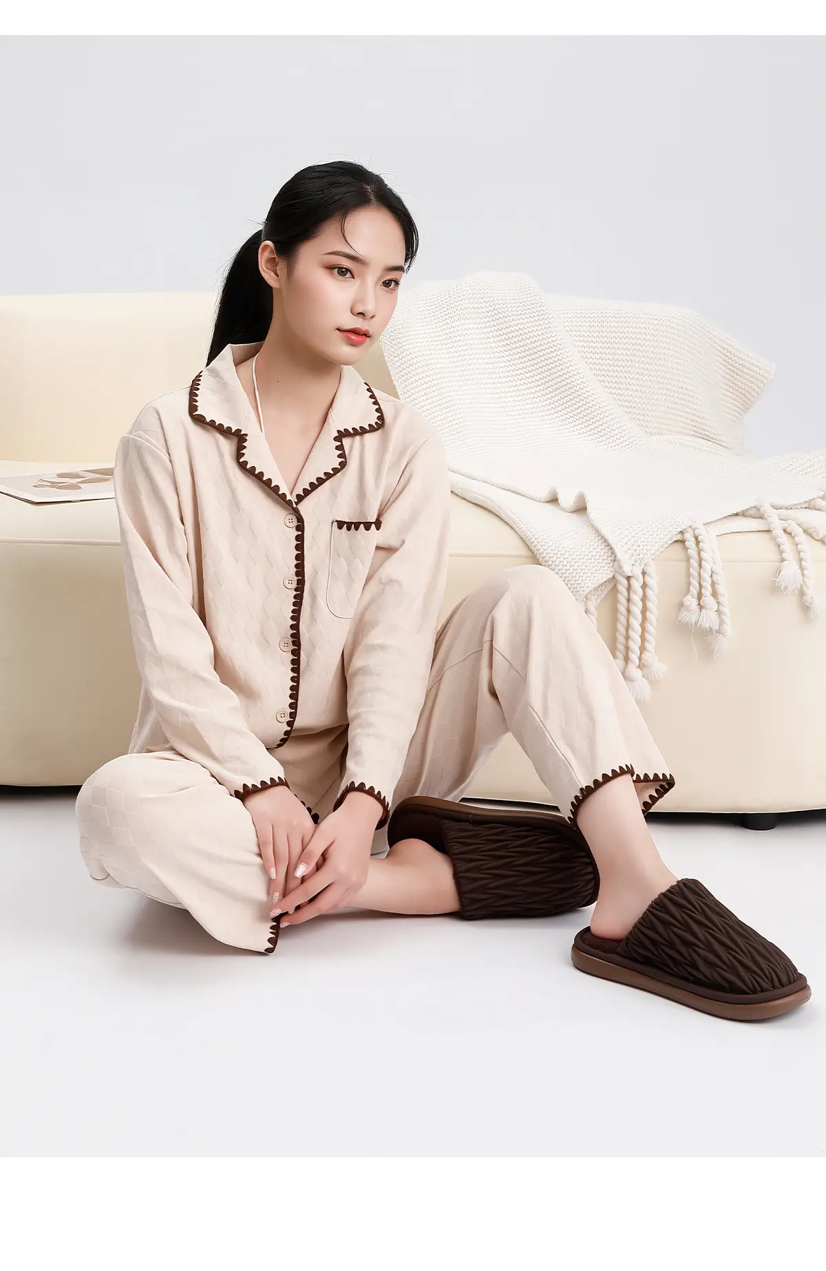 Women Cotton Slippers Warm Fleece Lined Winter Autumn — feature 14