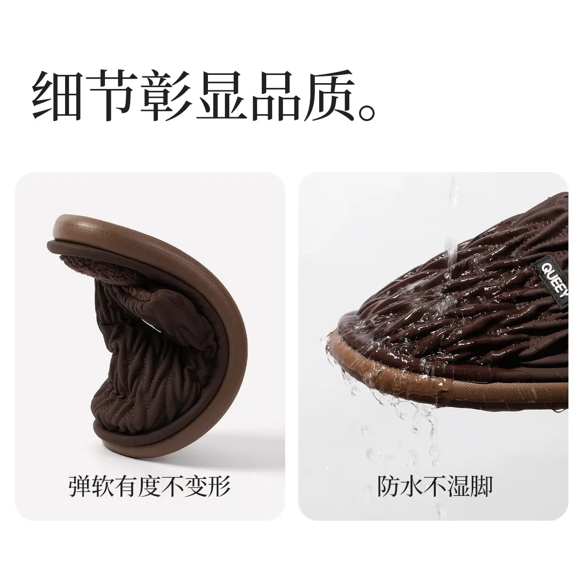 Women Cotton Slippers Warm Fleece Lined Winter Autumn — feature 9