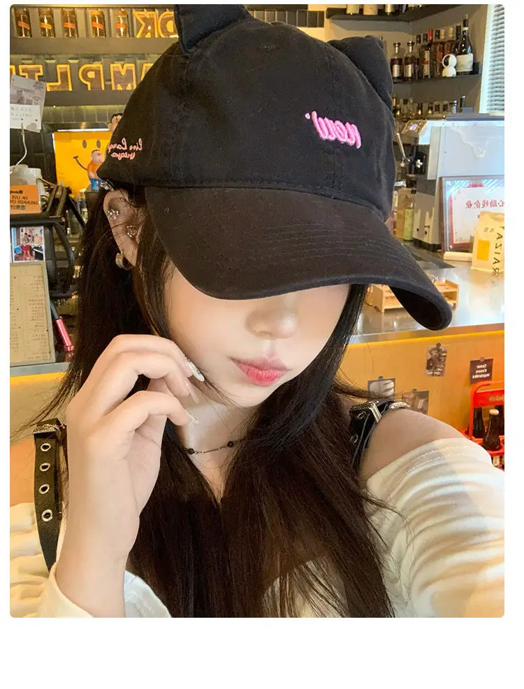 Brown Cat Ear Duckbill Cap for Women — feature 13
