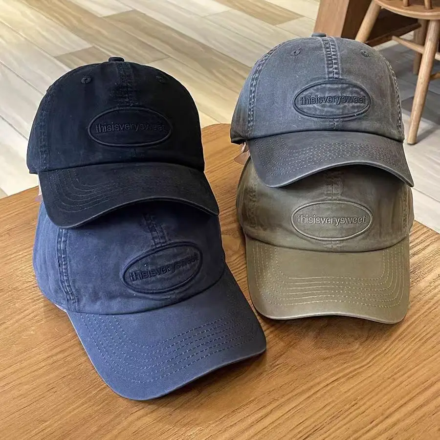 Women's Blue Baseball Cap Wide Brim with Embroidered Patch - Image 8