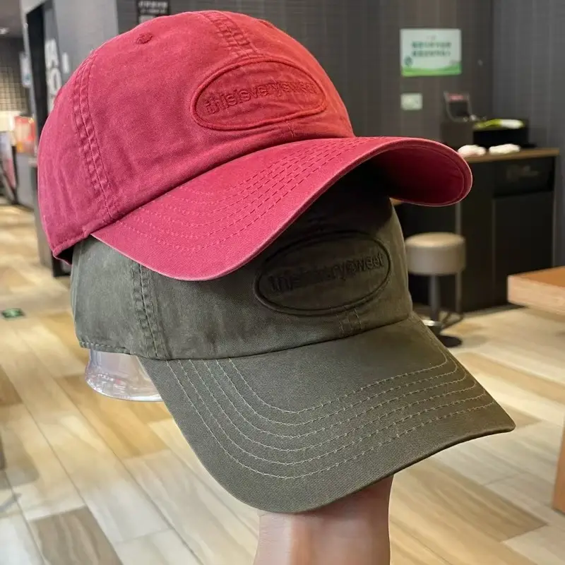 Women's Blue Baseball Cap Wide Brim with Embroidered Patch — feature 11