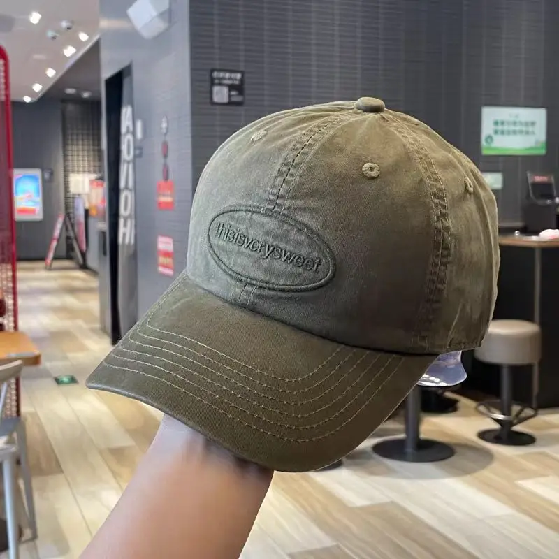 Women's Blue Baseball Cap Wide Brim with Embroidered Patch — feature 16