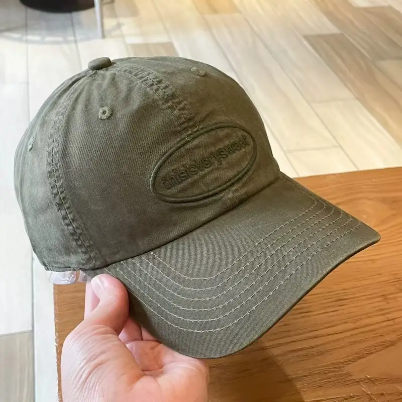 Women's Blue Baseball Cap Wide Brim with Embroidered Patch — feature 17